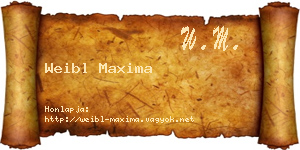 Weibl Maxima névjegykártya